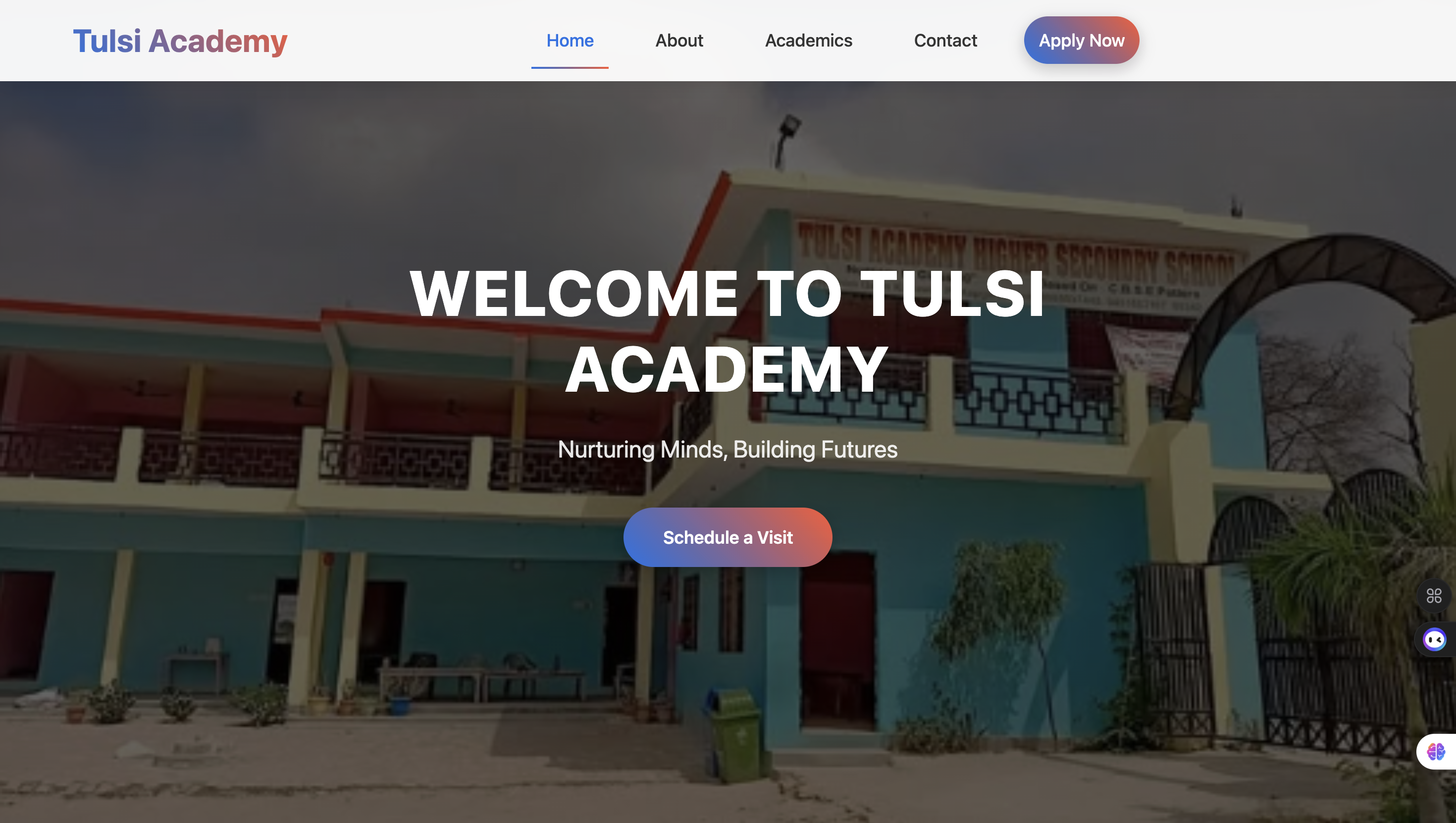 Tulsi Academy School Website
